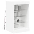 vidaXL Komoda s LED svetlami biela 41x37x67 cm