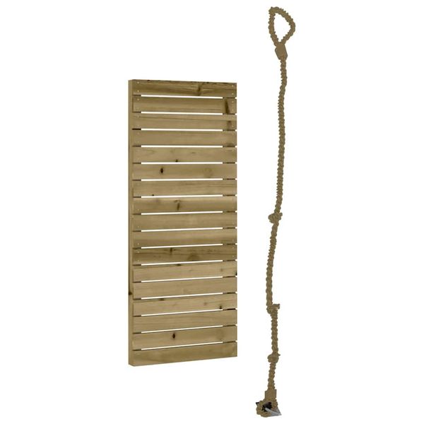 vidaXL Hracia lezecká stena s lanom 44,5x5x108cm impregnovaná borovica