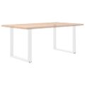 vidaXL Nohy k jedálenskému stolu v tvare U, 2 ks, biele, 80 x (72-73) cm, oceľové