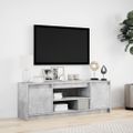 vidaXL TV stolík s LED betónovosivý 139,5x34x50 cm kompozitné drevo