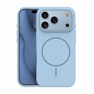 Silicone Thin Mag case for iPhone 17 Pro / 18 Pro 6,3" light blue
