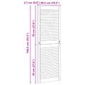vidaXL Skříňové dvere s dverami 2 ks Prírodná 49,5 x 2,1 x 140,5 cm