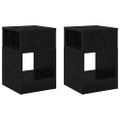 vidaXL Koncový stôl 2 ks Čierny dub 30,5 x 30 x 45 cm Kompozitné drevo