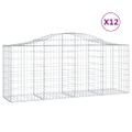vidaXL Oblúkové gabionové koše 12 ks 200x50x80/100 cm pozink. železo