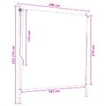 vidaXL Vonkajšia roleta Piesková 200 x 270 cm