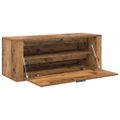 vidaXL Skriňa na topánky 100 x 35 x 38 cm Kompozitné drevo Staré drevo
