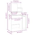 vidaXL Toaletný stolík so zrkadlom dub sonoma 86,5x35x136 cm