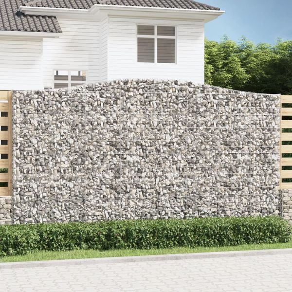 vidaXL Oblúkový gabionový kôš 3 ks 400x30x220/240cm pozinkované železo