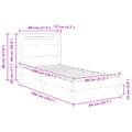 vidaXL Rám postele s LED pásikmi Biela 80 x 200 cm Umelá koža