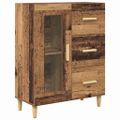 vidaXL Highboard Staré drevo 69,5 x 34 x 180 cm Kompozitné drevo