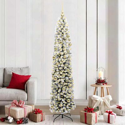 vidaXL Umelý vianočný stromček Zelená 210 cm PVC, oceľ a plast