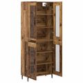 vidaXL Highboard 2 ks Staré drevo 69,5 x 34 x 180 cm Kompozitné drevo