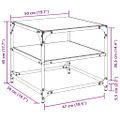 vidaXL Konferenčné stolíky priehľ. sklenená doska 2 ks 50x50x45cm oceľ