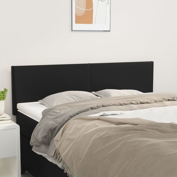 vidaXL Čelá postelí čierne 144x5x78/88 cm umelá koža