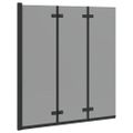 vidaXL Skladací sprchový kút Čierna 130 x 138 cm ESG sklo a hliník