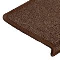 vidaXL Schodové rohože 30 ks 65x21x4 cm kávovohnedé s obdĺžnikovým okrajom