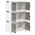 vidaXL stohovateľný úložný box kolesami 3vrstvový 75L 64x39,5x110,5 cm