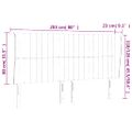 vidaXL Čelo postele so záhybmi čierne 203x23x118/128 cm látka