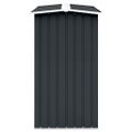 vidaXL Záhradná kôlňa na drevo antracitová 330x92x153 cm galvanizovaná oceľ