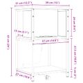 vidaXL Nočný stolík 2 ks Sonoma dub 38 x 31 x 61 cm Kompozitné drevo