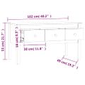 vidaXL Konferenčný stolík sivý 102x49x55 cm borovicový masív