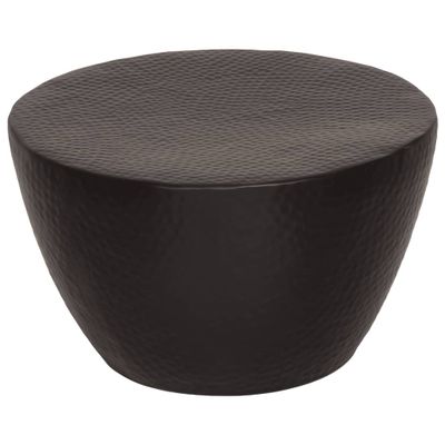 vidaXL Konferenčný stolík tepaný hliník Ø 50x30 cm čierny