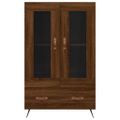 vidaXL Vysoká skrinka hnedá dub 69,5x31x115 cm kompozitné drevo