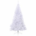 vidaXL Umelý polovičný vianočný stromček+stojan, biely 180 cm, PVC