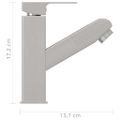 vidaXL Kúpelňová batéria s funkciou vyťahovania, strieborná 157x172 mm