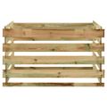 vidaXL Latkový záhradný kompostér 120x120x70 cm, impregnovaná borovica