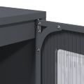 vidaXL Highboard Antracit 68x39x123 cm Oceľ