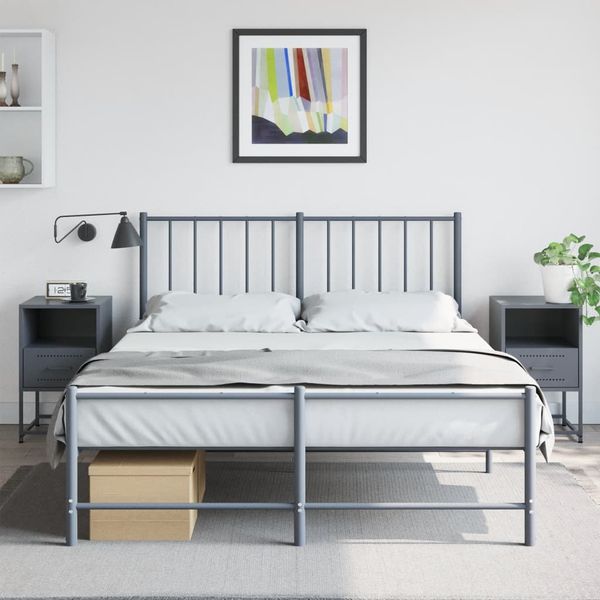 vidaXL Nočné stolíky 2 ks antracitové 36x39x60,5 cm oceľ