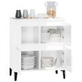 vidaXL Komoda vysoký lesk biela 60x35x70 cm spracované drevo