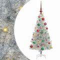 vidaXL Vianočný stromček Strieborná 120 cm PET