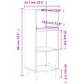 vidaXL Komoda sivý dub sonoma 34,5x32,5x90 cm kompozitné drevo