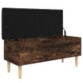 vidaXL Úložná lavička dymový dub 102x42x46 cm kompozitné drevo