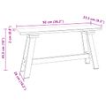 vidaXL lavička Prírodná 92 x 23,5 x 45,5 cm Mahagónový masív