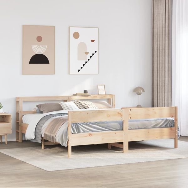 vidaXL Posteľ bez matraca 180x200 cm masívna borovica
