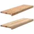 vidaXL Schodiskové stupne 2 ks 80x30x2 cm neošetrený dubový masív