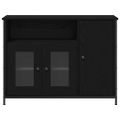 vidaXL Servírovacia skriňa Čierny dub 100 x 35 x 75 cm