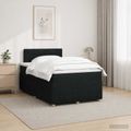 vidaXL Posteľ boxspring s matracom Čierna 120 x 200 cm Látka