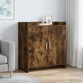 vidaXL Servírovacia skriňa Dymový dub 72 x 36 x 80 cm Kompozitné drevo