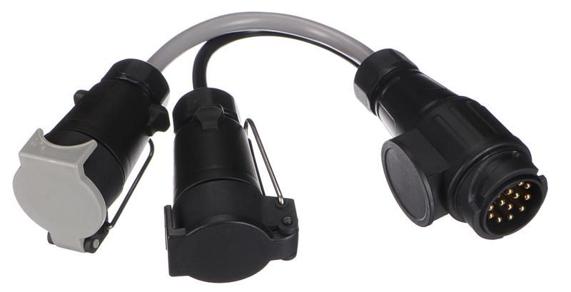 Káblová redukcia zástrčky tažného zariadenia TRAILER CABLE 6, zo 13pin na 7pin N+S, 35 cm SIXTOL