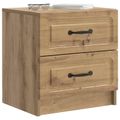 vidaXL Nočný stolík 2 ks Dub artisan 43 x 34,5 x 44,5 cm