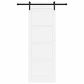 vidaXL Posuvné dvere Biela 83 x 232 cm Borovicový masív