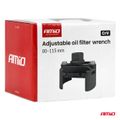 Nastaviteľný kľúč na olejový filter 80–115 mm CrV AMiO-04955