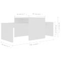 vidaXL Konferenčné stolíky, biele 100x48x40 cm, kompozitné drevo