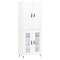 vidaXL Vysoká skrinka biela 69,5x34x180 cm spracované drevo