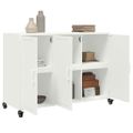 vidaXL Komoda biela 100,5x39x72 cm oceľ