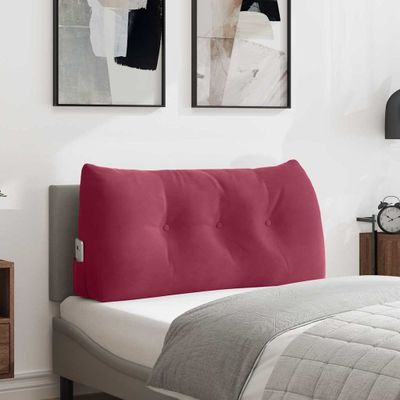 vidaXL Poduška na chrbát Víno červené 100 x 24 x 50 cm Zamat